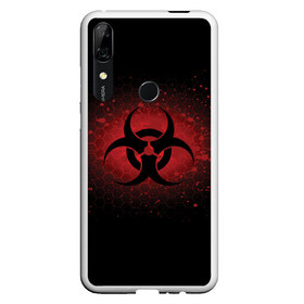 Чехол для Honor P Smart Z с принтом Biohazard в Белгороде, Силикон | Область печати: задняя сторона чехла, без боковых панелей | Тематика изображения на принте: biohazard | plague inc | биологическая опасность | знак