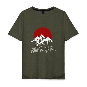 Мужская футболка хлопок Oversize с принтом Painkiller Mountain в Белгороде, 100% хлопок | свободный крой, круглый ворот, “спинка” длиннее передней части | Тематика изображения на принте: jeembo | джангирян | джимбо