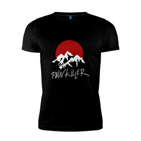 Мужская футболка премиум с принтом Painkiller Mountain в Белгороде, 92% хлопок, 8% лайкра | приталенный силуэт, круглый вырез ворота, длина до линии бедра, короткий рукав | Тематика изображения на принте: jeembo | джангирян | джимбо
