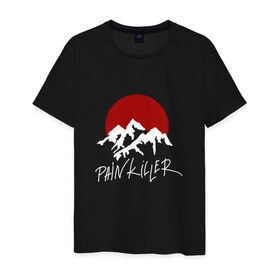 Мужская футболка хлопок с принтом Painkiller Mountain в Белгороде, 100% хлопок | прямой крой, круглый вырез горловины, длина до линии бедер, слегка спущенное плечо. | jeembo | джангирян | джимбо