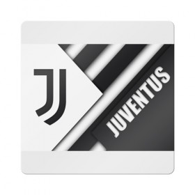 Магнит виниловый Квадрат с принтом JUVENTUS SPORT в Белгороде, полимерный материал с магнитным слоем | размер 9*9 см, закругленные углы | 