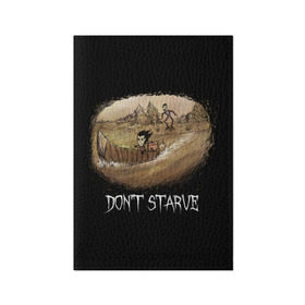 Обложка для паспорта матовая кожа с принтом Don`t starve в Белгороде, натуральная матовая кожа | размер 19,3 х 13,7 см; прозрачные пластиковые крепления | Тематика изображения на принте: 