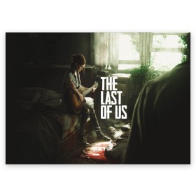 Поздравительная открытка с принтом THE LAST OF US в Белгороде, 100% бумага | плотность бумаги 280 г/м2, матовая, на обратной стороне линовка и место для марки
 | gamer | player | stels | the last of us | the last of us part 2 | бегун | джоэл | каннибалы | охотники | сталкер | топляк | цикады | щелкун | элли