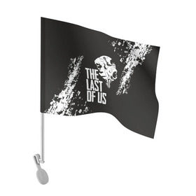 Флаг для автомобиля с принтом THE LAST OF US в Белгороде, 100% полиэстер | Размер: 30*21 см | gamer | player | stels | the last of us | the last of us part 2 | бегун | джоэл | каннибалы | охотники | сталкер | топляк | цикады | щелкун | элли