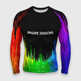 Мужской рашгард 3D с принтом IMAGINE DRAGONS в Белгороде,  |  | color | imagine dragons | logo | stripes | trend | абстракция | группа | линии | лого | рок | рэп | фирменные цвета