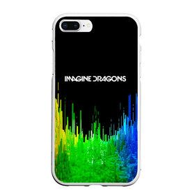 Чехол для iPhone 7Plus/8 Plus матовый с принтом IMAGINE DRAGONS в Белгороде, Силикон | Область печати: задняя сторона чехла, без боковых панелей | color | imagine dragons | logo | stripes | trend | абстракция | группа | линии | лого | рок | рэп | фирменные цвета