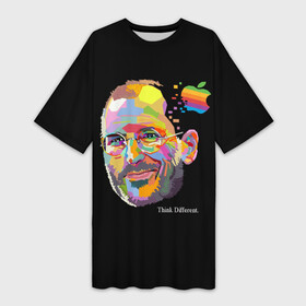 Платье-футболка 3D с принтом Стив Джобс   Think Different в Белгороде,  |  | apple | different | ipad | iphone | jobs | steve | steven | think | аппле | джобс | жобс | основатель | создатель | стив | стивен | эпл | яблоко
