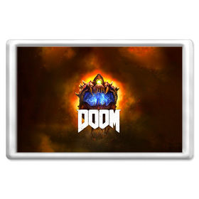 Магнит 45*70 с принтом Doom Cacodemon в Белгороде, Пластик | Размер: 78*52 мм; Размер печати: 70*45 | Тематика изображения на принте: 