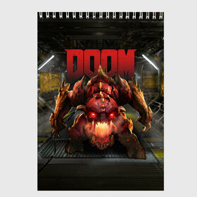 Скетчбук с принтом DOOM Pinky в Белгороде, 100% бумага
 | 48 листов, плотность листов — 100 г/м2, плотность картонной обложки — 250 г/м2. Листы скреплены сверху удобной пружинной спиралью | 