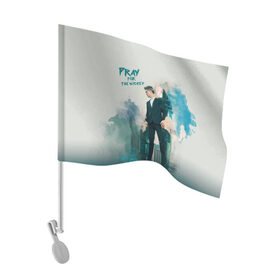 Флаг для автомобиля с принтом Brendon Urie в Белгороде, 100% полиэстер | Размер: 30*21 см | brendon urie | patd | spencer smith | tyan ross