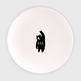 Тарелка с принтом BAD BEAR 666 ROCK в Белгороде, фарфор | диаметр - 210 мм
диаметр для нанесения принта - 120 мм | 666 | bear | devil | satan | медведь | сатана