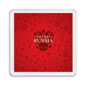 Магнит 55*55 с принтом Football Russia в Белгороде, Пластик | Размер: 65*65 мм; Размер печати: 55*55 мм | 