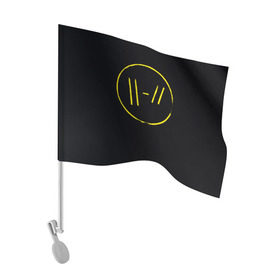 Флаг для автомобиля с принтом twenty one pilots / trench 3D в Белгороде, 100% полиэстер | Размер: 30*21 см | 21 pilots | пилоты