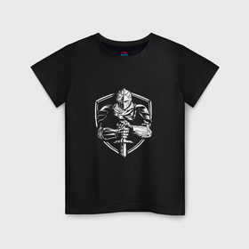Детская футболка хлопок с принтом DARK SOULS в Белгороде, 100% хлопок | круглый вырез горловины, полуприлегающий силуэт, длина до линии бедер | dark souls | game | gamer | mmo | play | player | rpg | дарк соулс | игра | темные души
