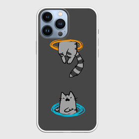 Чехол для iPhone 13 Pro Max с принтом Кот в Портале в Белгороде,  |  | Тематика изображения на принте: cat | cats | game | games | portal | tail | valve | в портале | вэльв | игра | игры | кот | коты | кошка | кошки | портал | хвост
