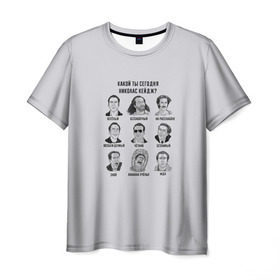 Мужская футболка 3D с принтом Какой ты Николас Кейдж? в Белгороде, 100% полиэфир | прямой крой, круглый вырез горловины, длина до линии бедер | nicolas cage | а какой ты сегодня | мем | мемас | мемный | николас кейдж