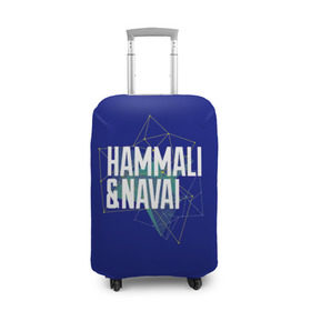 Чехол для чемодана 3D с принтом HammAli Navai blue в Белгороде, 86% полиэфир, 14% спандекс | двустороннее нанесение принта, прорези для ручек и колес | 