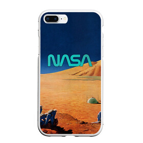 Чехол для iPhone 7Plus/8 Plus матовый с принтом NASA on Mars в Белгороде, Силикон | Область печати: задняя сторона чехла, без боковых панелей | 