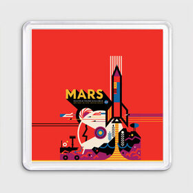 Магнит 55*55 с принтом Mars NASA в Белгороде, Пластик | Размер: 65*65 мм; Размер печати: 55*55 мм | 