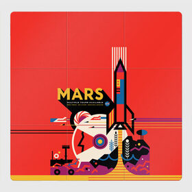 Магнитный плакат 3Х3 с принтом Mars NASA в Белгороде, Полимерный материал с магнитным слоем | 9 деталей размером 9*9 см | 