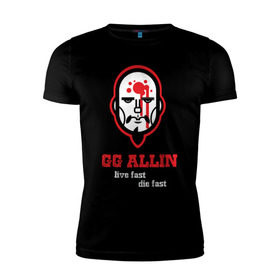 Мужская футболка премиум с принтом GG Allin в Белгороде, 92% хлопок, 8% лайкра | приталенный силуэт, круглый вырез ворота, длина до линии бедра, короткий рукав | gg | ggallin | hardcore | punk | punkrock | панк