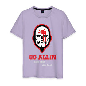 Мужская футболка хлопок с принтом GG Allin в Белгороде, 100% хлопок | прямой крой, круглый вырез горловины, длина до линии бедер, слегка спущенное плечо. | gg | ggallin | hardcore | punk | punkrock | панк