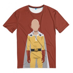 Мужская футболка 3D с принтом One Punch Man в Белгороде, 100% полиэфир | прямой крой, круглый вырез горловины, длина до линии бедер | ванпачмен