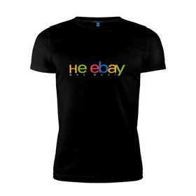 Мужская футболка премиум с принтом не ebay мне мозг в Белгороде, 92% хлопок, 8% лайкра | приталенный силуэт, круглый вырез ворота, длина до линии бедра, короткий рукав | ebay | мат | шутка