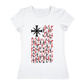 Женская футболка хлопок с принтом FAR CRY 5 в Белгороде, 100% хлопок | прямой крой, круглый вырез горловины, длина до линии бедер, слегка спущенное плечо | 