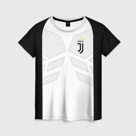 Женская футболка 3D с принтом JUVENTUS SPORT (НА СПИНЕ) в Белгороде, 100% полиэфир ( синтетическое хлопкоподобное полотно) | прямой крой, круглый вырез горловины, длина до линии бедер | cr7 | fc | football | football club | juve | juventus | ronaldo | sport | роналдо | спорт | спортивные | униформа | фирменные цвета | фк | футбол | футбольный клуб | ювентус