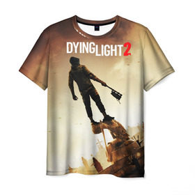 Мужская футболка 3D с принтом Dying Light 2 в Белгороде, 100% полиэфир | прямой крой, круглый вырез горловины, длина до линии бедер | Тематика изображения на принте: action | city | dying light | game | postapocalypse | sky | zombie | город | игра | персонаж | постапокалипсис
