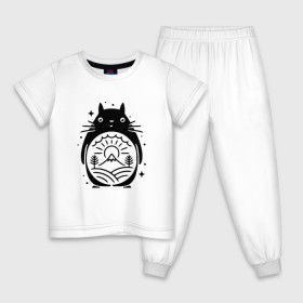 Детская пижама хлопок с принтом Мой сосед Тоторо в Белгороде, 100% хлопок |  брюки и футболка прямого кроя, без карманов, на брюках мягкая резинка на поясе и по низу штанин
 | anime | аниме | анимэ | герои | канта огаки | котобус | мой сосед тоторо | мультсериал | мультфильм | мэй кусакабэ | сацуки кусакабэ | сусуватари | тацуо кусакабэ | тоторо | ясуко кусакабэ