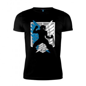 Мужская футболка премиум с принтом ADVANCED LEGION в Белгороде, 92% хлопок, 8% лайкра | приталенный силуэт, круглый вырез ворота, длина до линии бедра, короткий рукав | anime | attack on titan | аниме | атака титанов