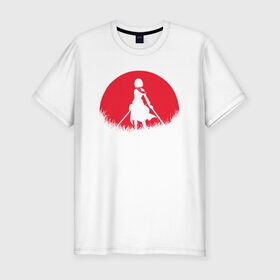 Мужская футболка премиум с принтом Red Moon Surveyor в Белгороде, 92% хлопок, 8% лайкра | приталенный силуэт, круглый вырез ворота, длина до линии бедра, короткий рукав | anime | attack on titan | аниме | атака титанов