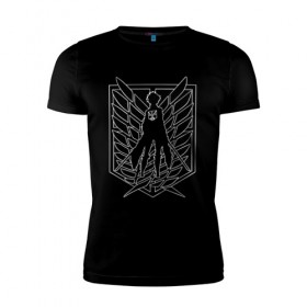 Мужская футболка премиум с принтом Scouting Legion Eren в Белгороде, 92% хлопок, 8% лайкра | приталенный силуэт, круглый вырез ворота, длина до линии бедра, короткий рукав | anime | attack on titan | аниме | атака титанов
