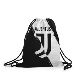 Рюкзак-мешок 3D с принтом FC Juventus в Белгороде, 100% полиэстер | плотность ткани — 200 г/м2, размер — 35 х 45 см; лямки — толстые шнурки, застежка на шнуровке, без карманов и подкладки | fc juventus | juventus | криштиану роналду ювентус | фк ювентус | футбол | ювентус