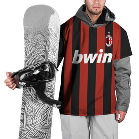 Накидка на куртку 3D с принтом Роналдиньо Милан Ретро в Белгороде, 100% полиэстер |  | ac milan | acm | football | milan | ronaldinho | лига чемпионов | милан | ретро | ретро формы | роналдиньо | фк милан | футбол
