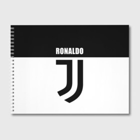 Альбом для рисования с принтом Ronaldo Juventus в Белгороде, 100% бумага
 | матовая бумага, плотность 200 мг. | cr7 | cristiano ronaldo | football | juventus | криштиану роналду | роналдо | роналду | ювентус