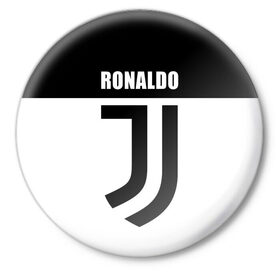Значок с принтом Ronaldo Juventus в Белгороде,  металл | круглая форма, металлическая застежка в виде булавки | cr7 | cristiano ronaldo | football | juventus | криштиану роналду | роналдо | роналду | ювентус