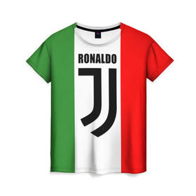 Женская футболка 3D с принтом Ronaldo Juventus Italy в Белгороде, 100% полиэфир ( синтетическое хлопкоподобное полотно) | прямой крой, круглый вырез горловины, длина до линии бедер | cr7 | cristiano ronaldo | football | juventus | криштиану роналду | роналдо | роналду | футбол | ювентус