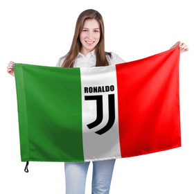 Флаг 3D с принтом Ronaldo Juventus Italy в Белгороде, 100% полиэстер | плотность ткани — 95 г/м2, размер — 67 х 109 см. Принт наносится с одной стороны | cr7 | cristiano ronaldo | football | juventus | криштиану роналду | роналдо | роналду | футбол | ювентус