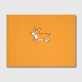 Альбом для рисования с принтом Корги в Белгороде, 100% бумага
 | матовая бумага, плотность 200 мг. | corgi | dog | dogs | корги | пес | порода | собака | щенки | щенок