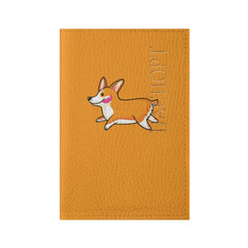 Обложка для паспорта матовая кожа с принтом Корги в Белгороде, натуральная матовая кожа | размер 19,3 х 13,7 см; прозрачные пластиковые крепления | corgi | dog | dogs | корги | пес | порода | собака | щенки | щенок