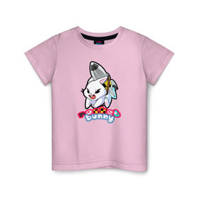Детская футболка хлопок с принтом Rocket bunny в Белгороде, 100% хлопок | круглый вырез горловины, полуприлегающий силуэт, длина до линии бедер | Тематика изображения на принте: 240sx | bunny | nissan | rocket | toyota | кролик | ниссан | тойота