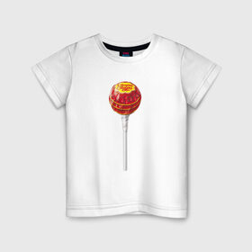 Детская футболка хлопок с принтом Chupa-Chups в Белгороде, 100% хлопок | круглый вырез горловины, полуприлегающий силуэт, длина до линии бедер | Тематика изображения на принте: 