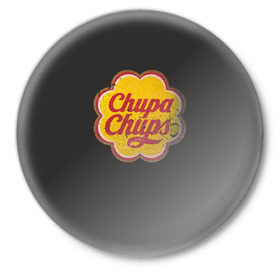 Значок с принтом Chupa-Chups retro в Белгороде,  металл | круглая форма, металлическая застежка в виде булавки | chupa | chupa chups