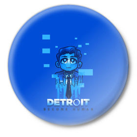 Значок с принтом Detroit:become human в Белгороде,  металл | круглая форма, металлическая застежка в виде булавки | connor | cyberlife | detroit become human | deviant | kara | markus | ps4 | rk800 |  detroit: become human | детроит | детроит: стать человеком | игры | кара | коннор | конор | кэра | маркус | пиратs | эксклюзив