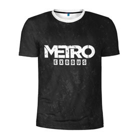 Мужская футболка 3D спортивная с принтом METRO EXODUS в Белгороде, 100% полиэстер с улучшенными характеристиками | приталенный силуэт, круглая горловина, широкие плечи, сужается к линии бедра | exodus | horror | metro exodus | survival | игры | исход | метро | метро 2035