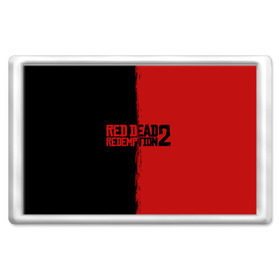 Магнит 45*70 с принтом RED DEAD REDEMPTION 2 в Белгороде, Пластик | Размер: 78*52 мм; Размер печати: 70*45 | rdr | rdr2 | red dead redemption 2 | rockstar | дикий запад | ковбои