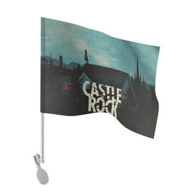 Флаг для автомобиля с принтом Castle Rock в Белгороде, 100% полиэстер | Размер: 30*21 см | castle rock | hulu | билл скарсгард | дж.дж. абрамс | касл рок | кубик в кубе | стивен кинг | шоушенк